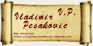 Vladimir Pešaković vizit kartica